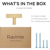 image:imageRavinte Champagne Gold Handles Square Cabinet Hardware 312 Inch 20 PackSingle Hole