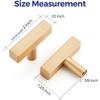 image:imageRavinte Champagne Gold Handles Square Cabinet Hardware 312 Inch 20 PackSingle Hole