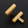image:imageRavinte Champagne Gold Handles Square Cabinet Hardware 312 Inch 20 PackSingle Hole