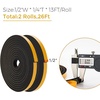 image:imageRavinte Weather Stripping Door Seal 2 x 1 Adhesive Foam Tape 65 FTBlack
