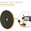 image:imageRavinte Weather Stripping Door Seal 2 x 1 Adhesive Foam Tape 65 FTBlack