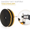 image:imageRavinte Weather Stripping Door Seal 2 x 1 Adhesive Foam Tape 65 FTBlack
