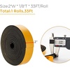 image:imageRavinte Weather Stripping Door Seal 2 x 1 Adhesive Foam Tape 65 FTBlack