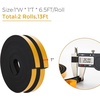 image:imageRavinte Weather Stripping Door Seal 2 x 1 Adhesive Foam Tape 65 FTBlack