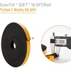 image:imageRavinte Weather Stripping Door Seal 2 x 1 Adhesive Foam Tape 65 FTBlack