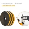 image:imageRavinte Weather Stripping Door Seal 2 x 1 Adhesive Foam Tape 65 FTBlack