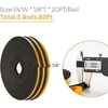 image:imageRavinte Weather Stripping Door Seal 2 x 1 Adhesive Foam Tape 65 FTBlack