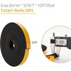 image:imageRavinte Weather Stripping Door Seal 2 x 1 Adhesive Foam Tape 65 FTBlack
