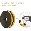image:imageRavinte Weather Stripping Door Seal 2 x 1 Adhesive Foam Tape 65 FTBlack