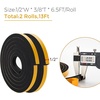 image:imageRavinte Weather Stripping Door Seal 2 x 1 Adhesive Foam Tape 65 FTBlack