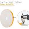 image:imageRavinte Weather Stripping Door Seal 2 x 1 Adhesive Foam Tape 65 FTWhite