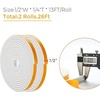 image:imageRavinte Weather Stripping Door Seal 2 x 1 Adhesive Foam Tape 65 FTWhite