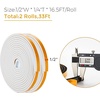 image:imageRavinte Weather Stripping Door Seal 2 x 1 Adhesive Foam Tape 65 FTWhite