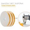 image:imageRavinte Weather Stripping Door Seal 2 x 1 Adhesive Foam Tape 65 FTWhite
