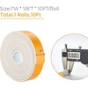 image:imageRavinte Weather Stripping Door Seal 2 x 1 Adhesive Foam Tape 65 FTWhite