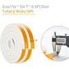 image:imageRavinte Weather Stripping Door Seal 2 x 1 Adhesive Foam Tape 65 FTWhite