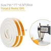 image:imageRavinte Weather Stripping Door Seal 2 x 1 Adhesive Foam Tape 65 FTWhite