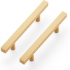 image:imageRavinte Champagne Gold Handles Square Cabinet Hardware 312 Inch 20 Pack312 Hole Center