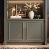 image:imageRavinte 5 Pack 334 Inch Solid Matte Black Zinc Kitchen Cabinet HandlesBrushed Gold