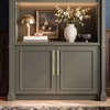 image:imageRavinte 5 Pack 334 Inch Solid Matte Black Zinc Kitchen Cabinet HandlesBrushed Gold
