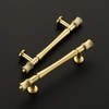 image:imageRavinte 5 Pack 334 Inch Solid Matte Black Zinc Kitchen Cabinet HandlesBrushed Gold