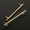 image:imageRavinte 5 Pack 334 Inch Solid Matte Black Zinc Kitchen Cabinet HandlesBrushed Gold