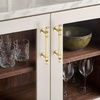 image:imageRavinte 5 Pack 334 Inch Solid Matte Black Zinc Kitchen Cabinet HandlesBrushed Gold