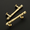image:imageRavinte 5 Pack 334 Inch Solid Matte Black Zinc Kitchen Cabinet HandlesBrushed Gold