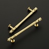 image:imageRavinte 5 Pack 334 Inch Solid Matte Black Zinc Kitchen Cabinet HandlesBrushed Gold