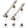 image:imageRavinte 5 Pack 334 Inch Solid Matte Black Zinc Kitchen Cabinet HandlesBrushed Nickel
