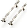 image:imageRavinte 5 Pack 334 Inch Solid Matte Black Zinc Kitchen Cabinet HandlesBrushed Nickel