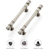 image:imageRavinte 5 Pack 334 Inch Solid Matte Black Zinc Kitchen Cabinet HandlesBrushed Nickel