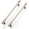 image:imageRavinte 5 Pack 334 Inch Solid Matte Black Zinc Kitchen Cabinet HandlesBrushed Nickel