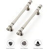 image:imageRavinte 5 Pack 334 Inch Solid Matte Black Zinc Kitchen Cabinet HandlesBrushed Nickel