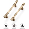 image:imageRavinte 5 Pack 334 Inch Solid Matte Black Zinc Kitchen Cabinet HandlesChampagne Bronze