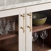 image:imageRavinte 5 Pack 334 Inch Solid Matte Black Zinc Kitchen Cabinet HandlesChampagne Bronze