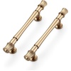 image:imageRavinte 5 Pack 334 Inch Solid Matte Black Zinc Kitchen Cabinet HandlesChampagne Bronze