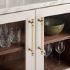 image:imageRavinte 5 Pack 334 Inch Solid Matte Black Zinc Kitchen Cabinet HandlesChampagne Bronze
