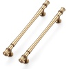image:imageRavinte 5 Pack 334 Inch Solid Matte Black Zinc Kitchen Cabinet HandlesChampagne Bronze