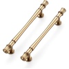 image:imageRavinte 5 Pack 334 Inch Solid Matte Black Zinc Kitchen Cabinet HandlesChampagne Bronze