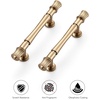 image:imageRavinte 5 Pack 334 Inch Solid Matte Black Zinc Kitchen Cabinet HandlesChampagne Bronze