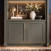 image:imageRavinte 5 Pack 334 Inch Solid Matte Black Zinc Kitchen Cabinet HandlesChampagne Bronze