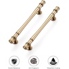 image:imageRavinte 5 Pack 334 Inch Solid Matte Black Zinc Kitchen Cabinet HandlesChampagne Bronze