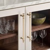 image:imageRavinte 5 Pack 334 Inch Solid Matte Black Zinc Kitchen Cabinet HandlesChampagne Bronze