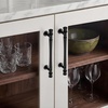 image:imageRavinte 5 Pack 334 Inch Solid Matte Black Zinc Kitchen Cabinet HandlesMatte Black