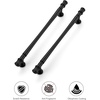 image:imageRavinte 5 Pack 334 Inch Solid Matte Black Zinc Kitchen Cabinet HandlesMatte Black