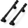 image:imageRavinte 5 Pack 334 Inch Solid Matte Black Zinc Kitchen Cabinet HandlesMatte Black