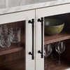image:imageRavinte 5 Pack 334 Inch Solid Matte Black Zinc Kitchen Cabinet HandlesMatte Black