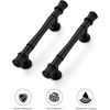 image:imageRavinte 5 Pack 334 Inch Solid Matte Black Zinc Kitchen Cabinet HandlesMatte Black