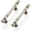 image:imageRavinte 5 Pack 334 Inch Solid Matte Black Zinc Kitchen Cabinet HandlesBrushed Nickel
